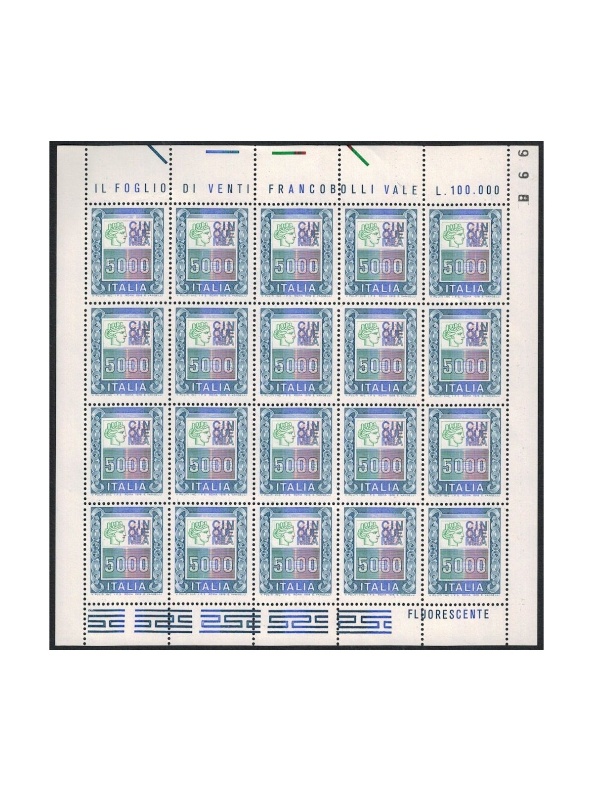 ITALIA 1978-79 Alti valori £ 5000 MF MNH**