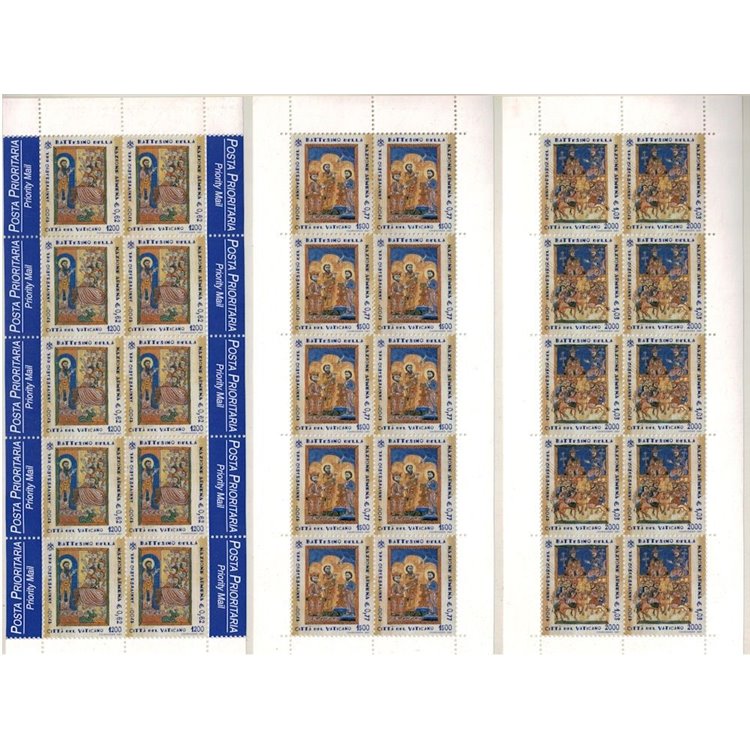 VATICANO 2001 Battesimo della Nazione Armena 3 MF MNH**