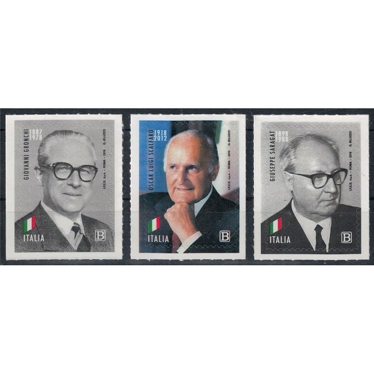 ITALY 2018 Presidents of the Italian Republic 3v MNH**