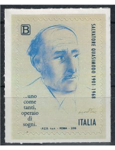 ITALIA 2018 Salvatore Quasimodo MNH**