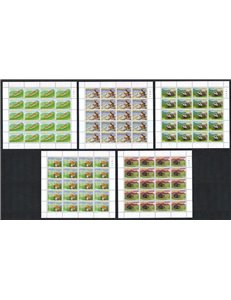 SAN MARINO 1999 Fauna di San Marino 5 fogli interi MNH**