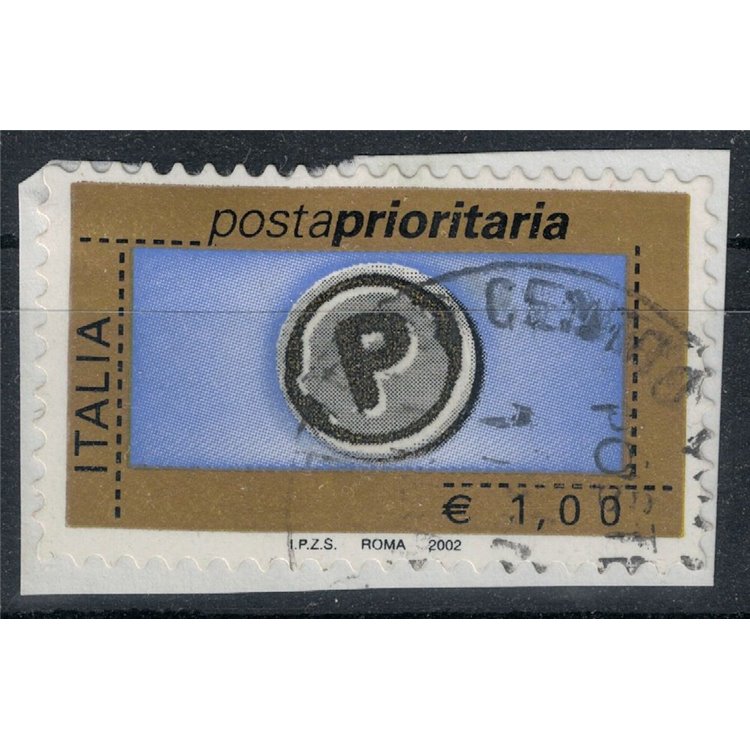 ITALY 2002 Priority Mail €1.00 us