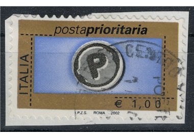 ITALY 2002 Priority Mail €1.00 us