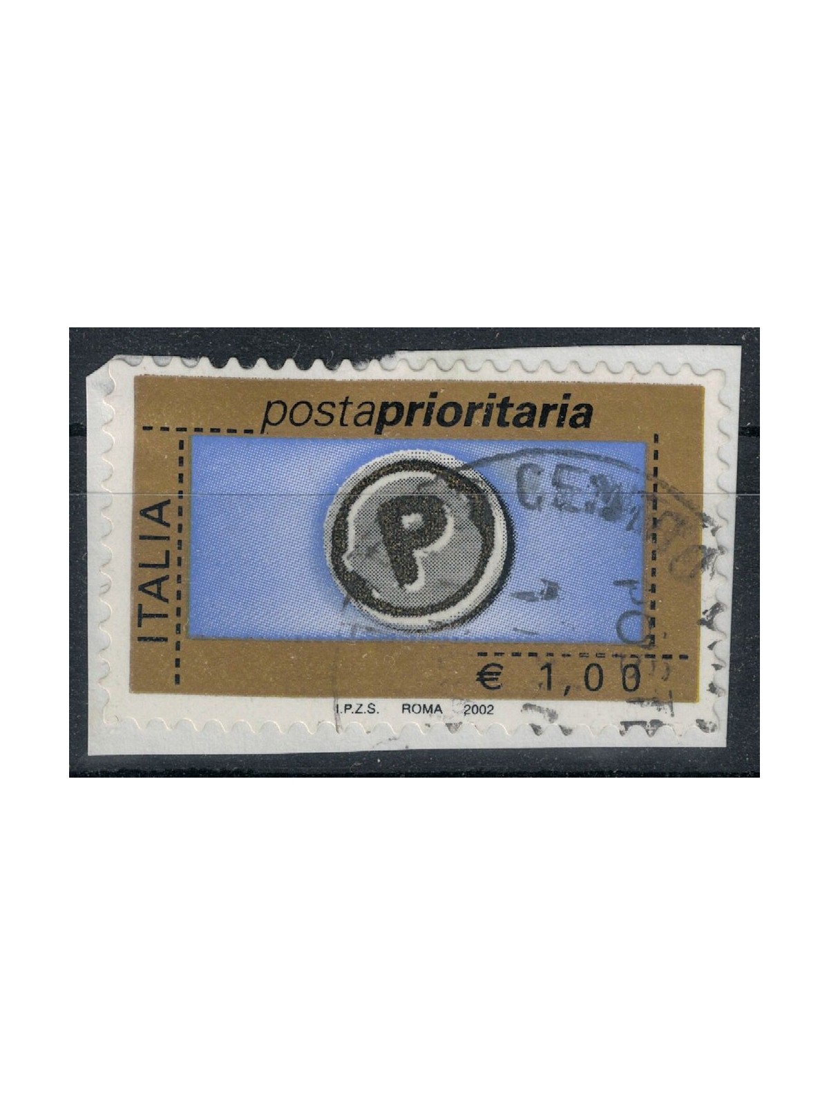 ITALY 2002 Priority Mail €1.00 us