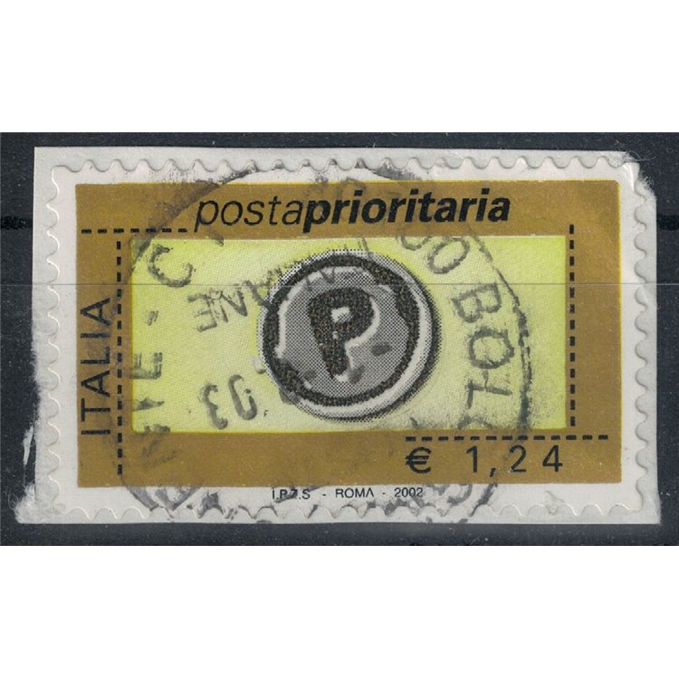 ITALY 2002 Priority Mail €1.24 us