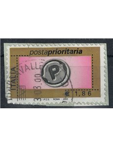 ITALY 2002 Priority Mail €1.86 us