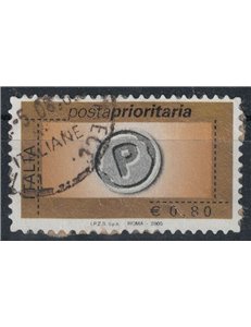 ITALY 2005 Priority Mail €0.80 us