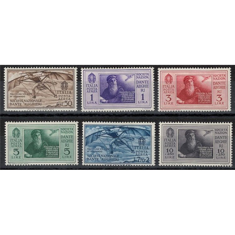 ITALIA REGNO 1932 Dante Alighieri (posta aerea) 6v MH*