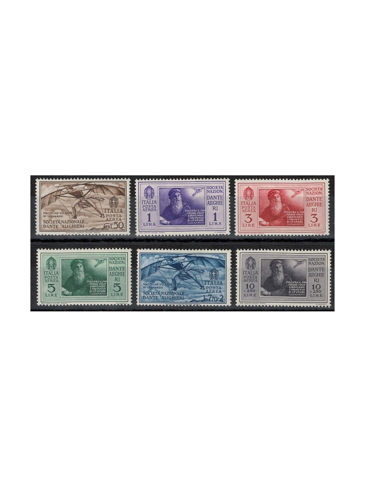 ITALY KINGDOM 1932 Dante Alighieri (airmail) 6v MH*