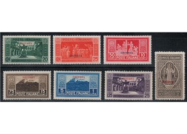 ERITREA 1929 Abbey of Montecassino 7v MNH**