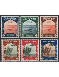 TRIPOLITANIA 1934 Colonial Art Exhibition (airmail) 6v MNH**