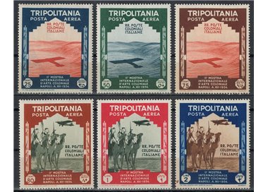 TRIPOLITANIA 1934 Mostra d'arte Coloniale (posta aerea) 6v MNH**