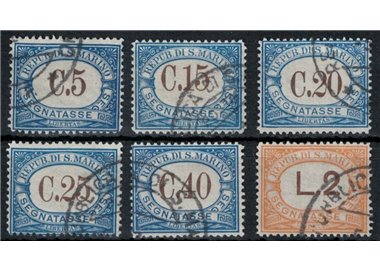 SAN MARINO 1939 Segnatasse 6v us