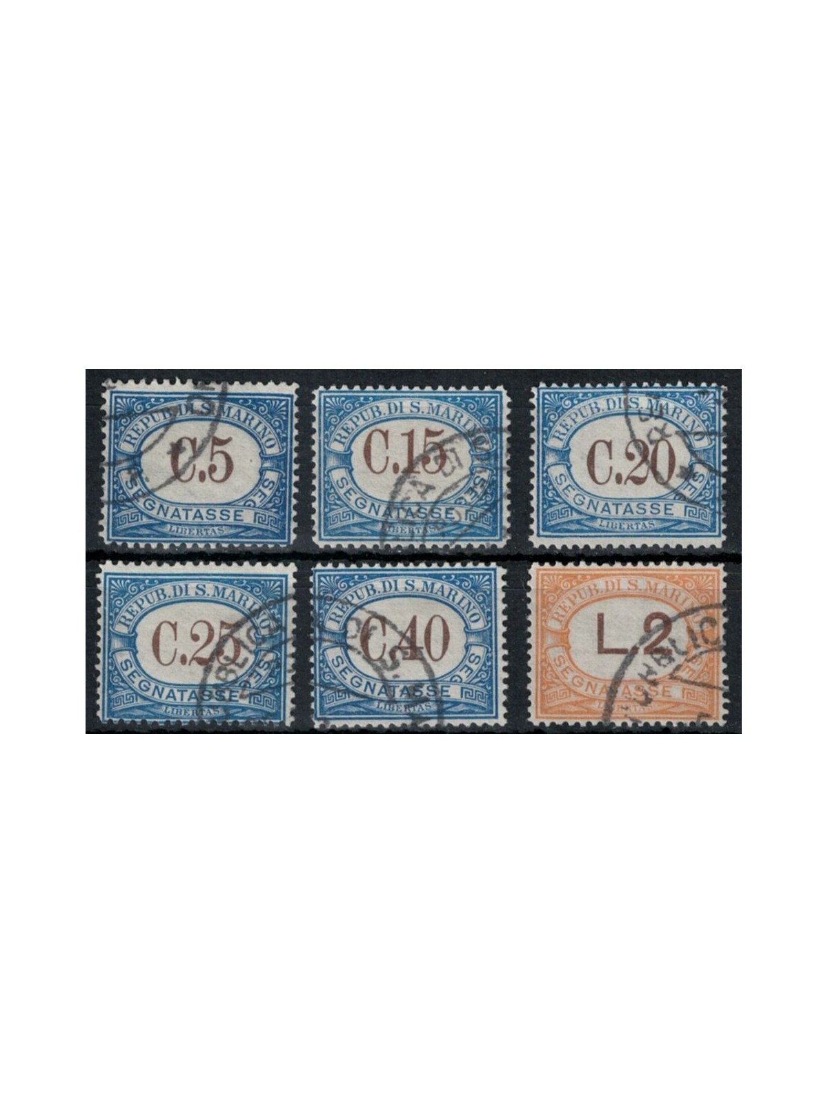 SAN MARINO 1939 Postage Due 6v us