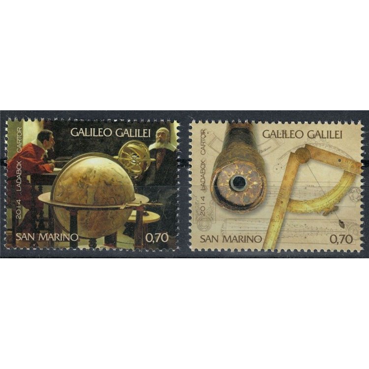 SAN MARINO 2014 Galileo Galilei 2v MNH**