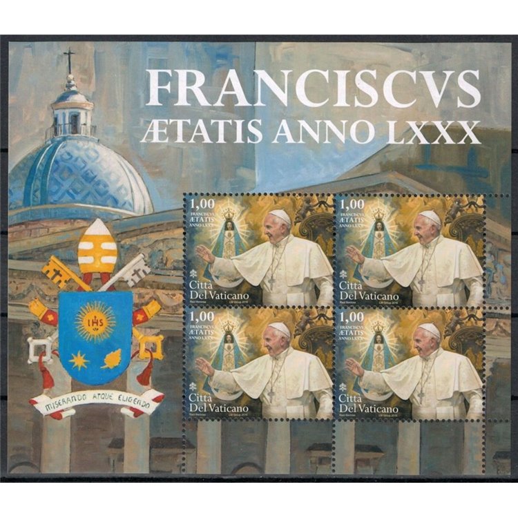VATICAN 2016 Birthday of Pope Francis m/s MNH**