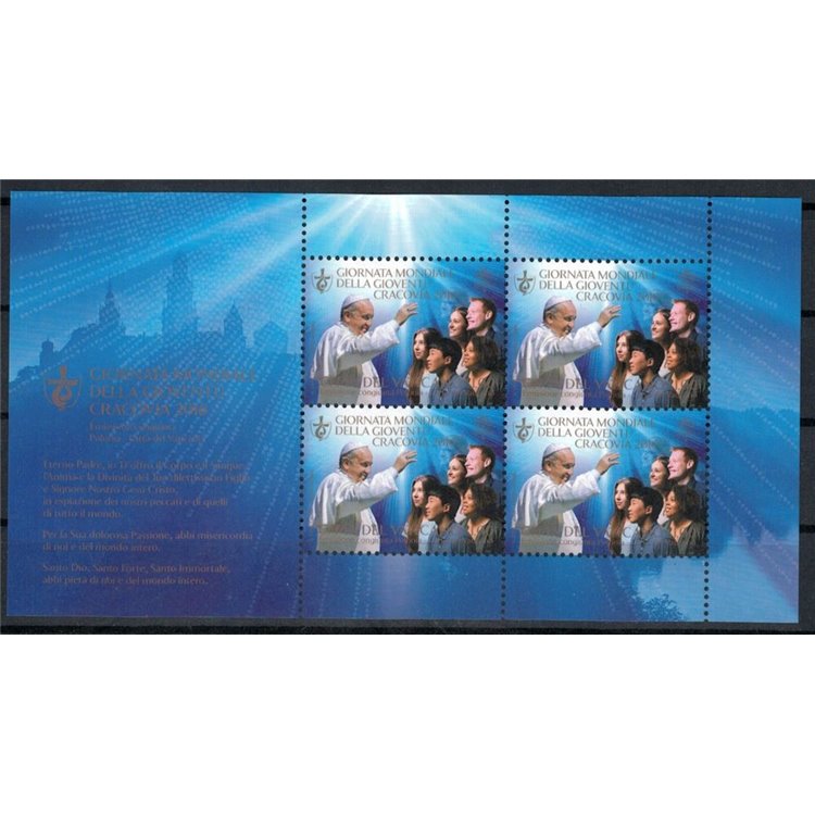 VATICANO 2016 Giornata mondiale della gioventù MF MNH**