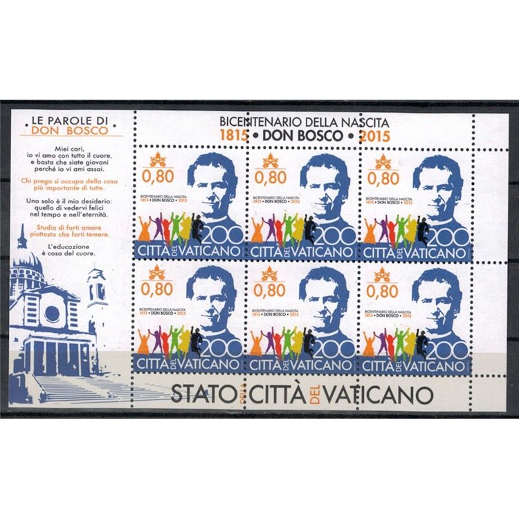 VATICANO 2015 San Giovanni Bosco MF MNH**