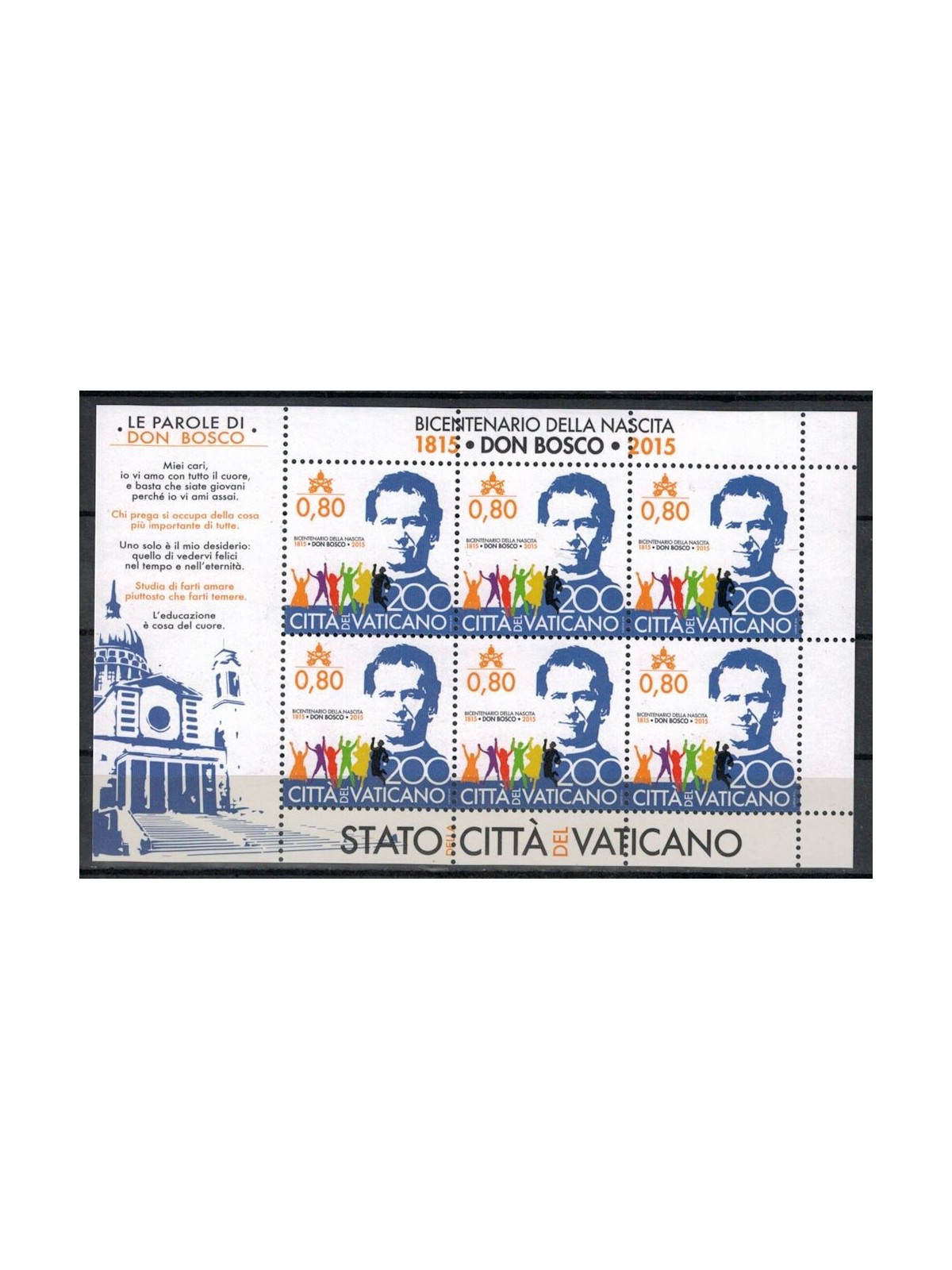 VATICANO 2015 San Giovanni Bosco MF MNH**