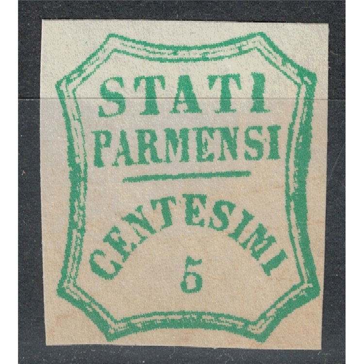 DUCHY OF PARMA 1859 5c green blue MNG