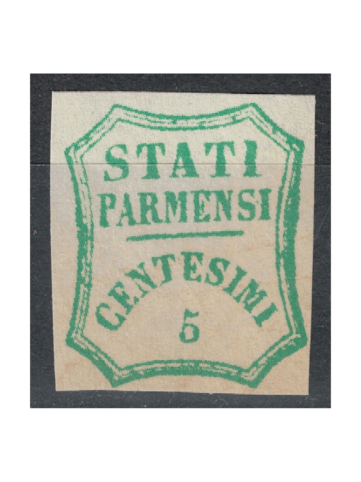 DUCHY OF PARMA 1859 5c green blue MNG