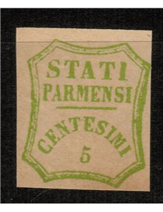 DUCHY OF PARMA 1859 5c green yellow MNG