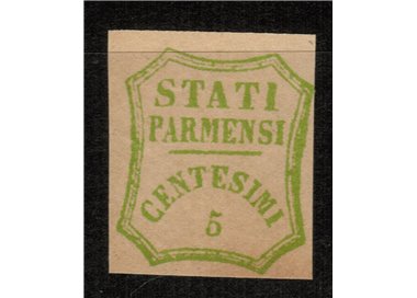 DUCHY OF PARMA 1859 5c green yellow MNG