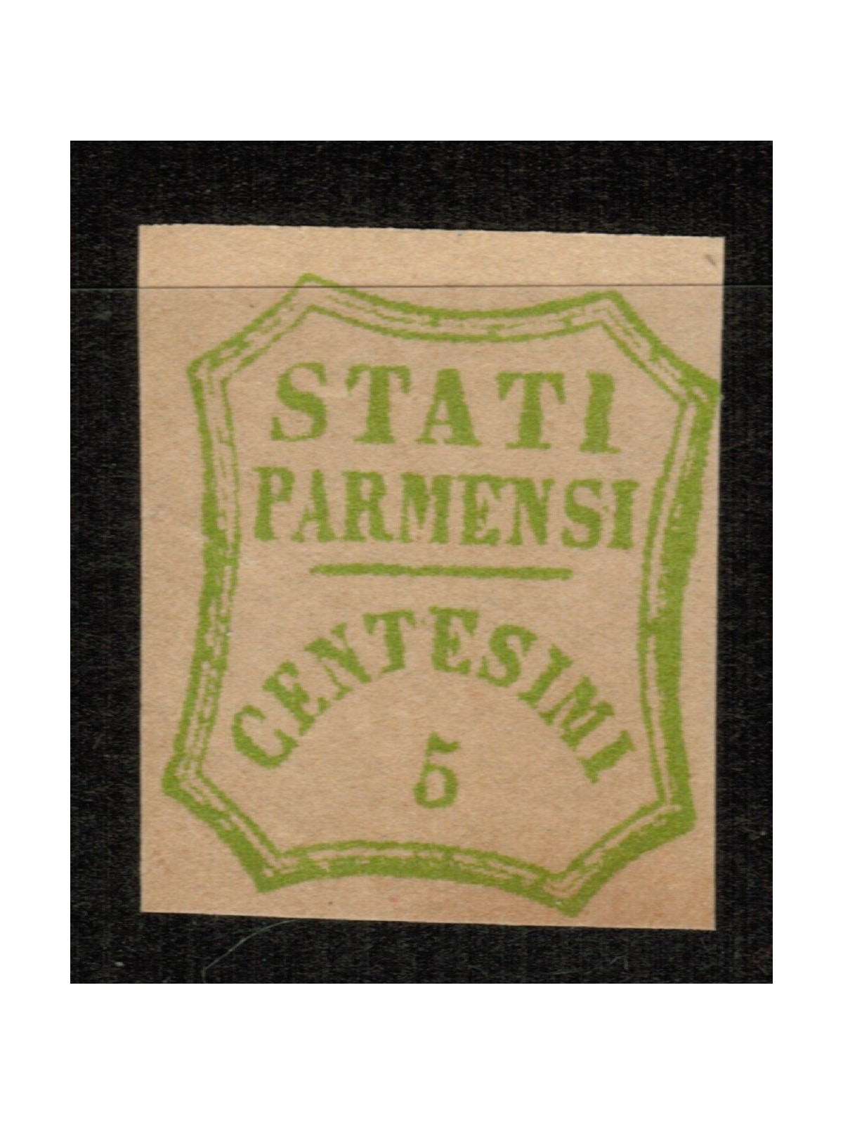 DUCHY OF PARMA 1859 5c green yellow MNG