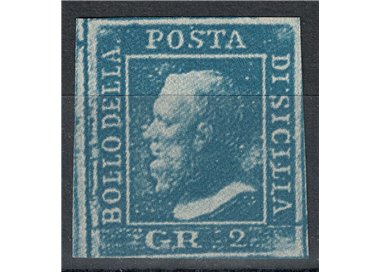 KINGDOM OF SICILY 1859 2 grana blue MNG