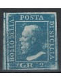 KINGDOM OF SICILY 1859 2 grana blue MNG