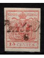 LOMBARDY-VENETIAN KINGDOM 1850 Coat of arms 15c red 1st type us