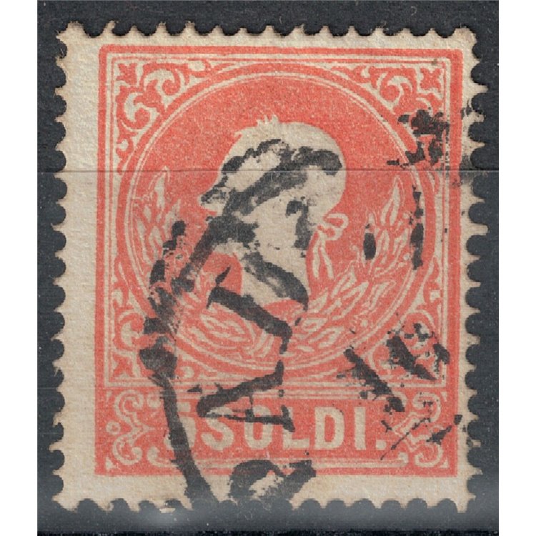 REGNO LOMBARDO VENETO 1858-62 Francesco Giuseppe 5s rosso 2° tipo us