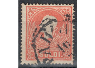 REGNO LOMBARDO VENETO 1858-62 Francesco Giuseppe 5s rosso 2° tipo us