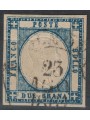 PROVINCE NAPOLETANE 1861 Effigie 2 grana indaco chiaro us