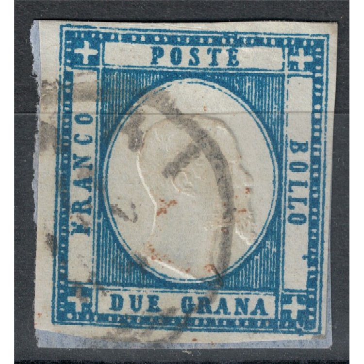 NAPLES PROVINCES 1861 Effigy 2 grana slate blue us