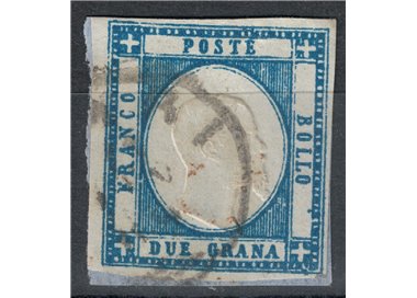 NAPLES PROVINCES 1861 Effigy 2 grana slate blue us