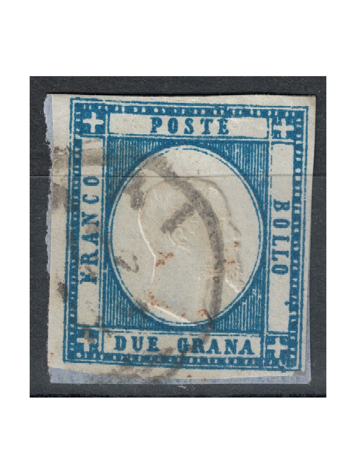 PROVINCE NAPOLETANE 1861 Effigie 2 grana azzurro ardesia us