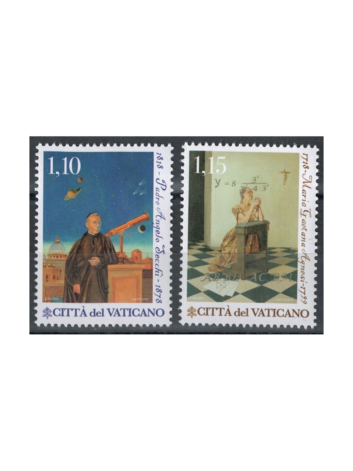 VATICANO 2018 Scienza e Fede 2v MNH**