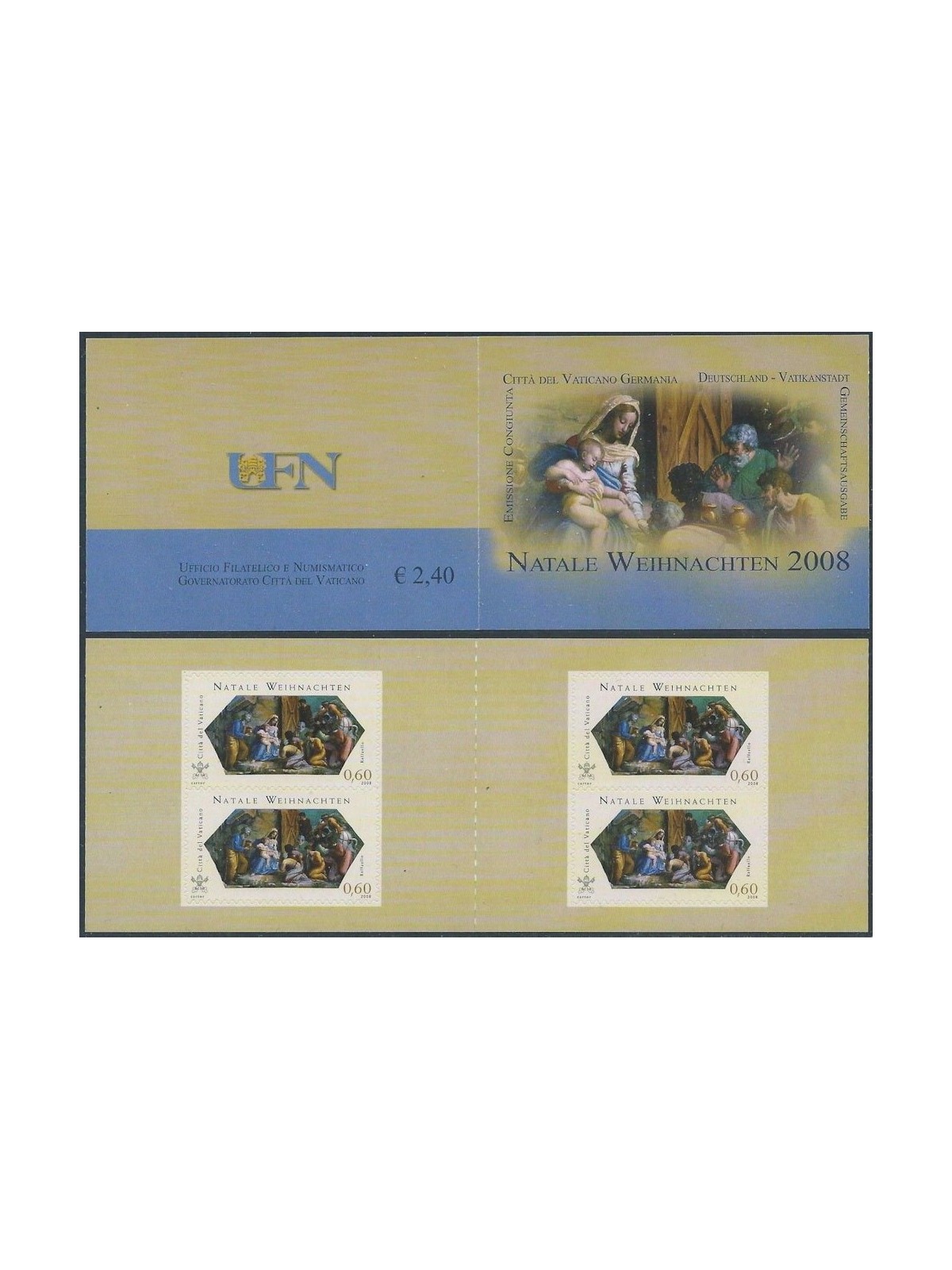 VATICAN 2008 Christmas booklet MNH**