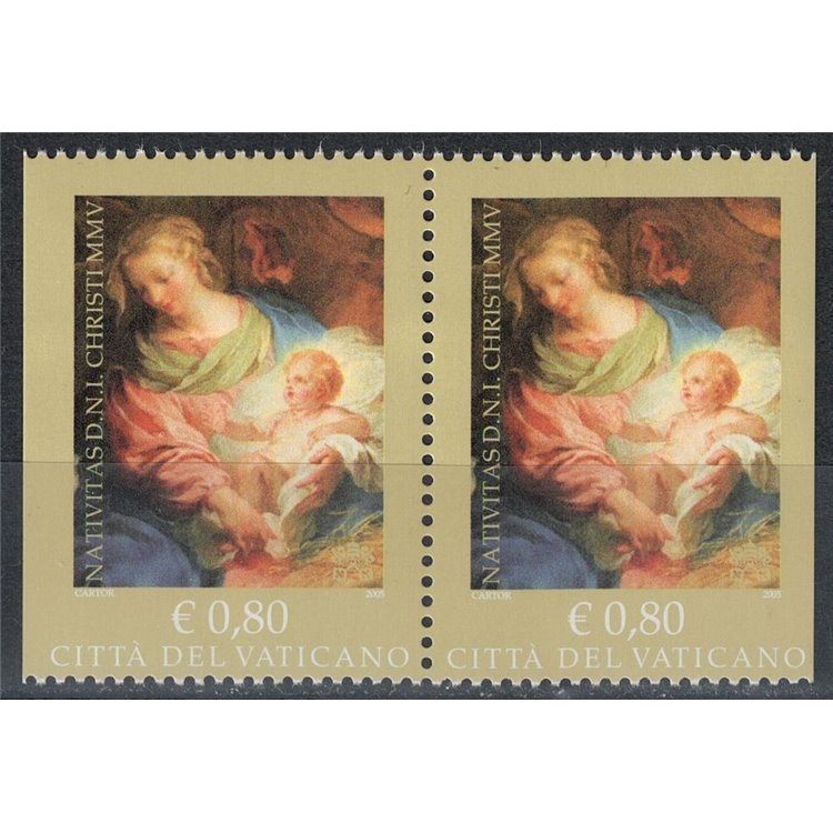 VATICANO 2005 Natale da libretto 2v MNH**