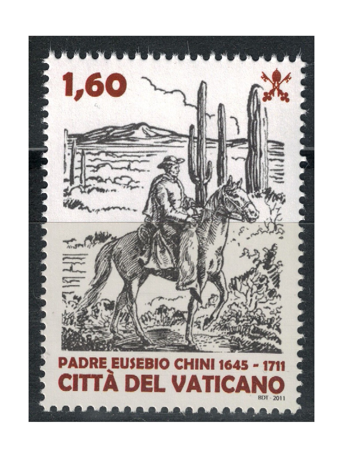 VATICANO 2011 Padre Eusebio Chini MNH**