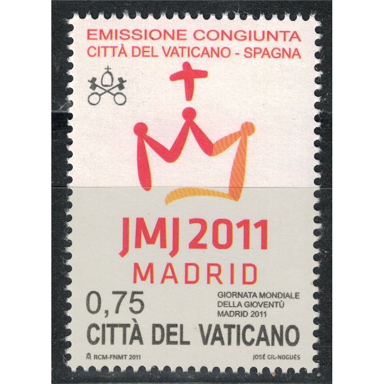 VATICANO 2011 Giornata Mondiale della Gioventù MNH**
