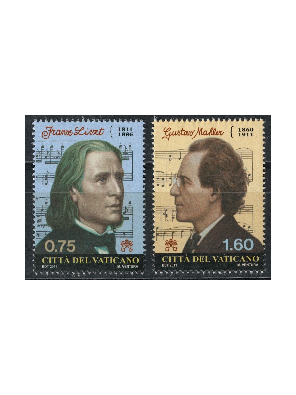 VATICAN 2011 Composers 2v MNH**