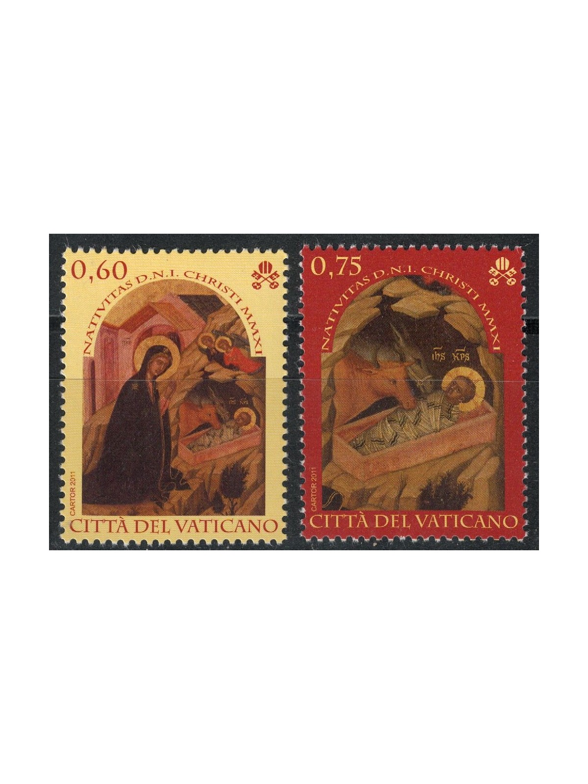 VATICANO 2011 Natale 2v MNH**
