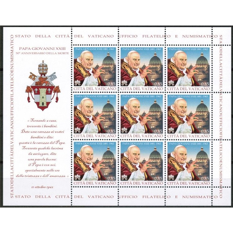 VATICANO 2013 Papa Giovanni XXIII MF MNH**