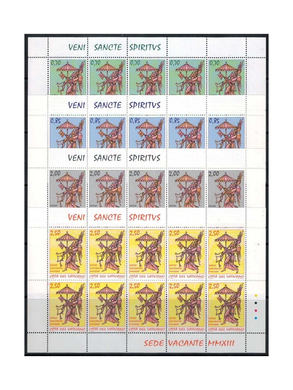 VATICAN 2013 Vacant Seat 4 m/s MNH**
