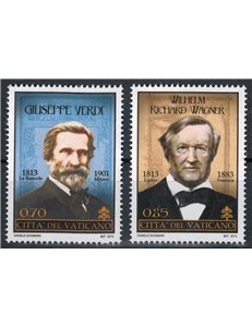 VATICAN 2013 Giuseppe Verdi and Richard Wagner 2v MNH**