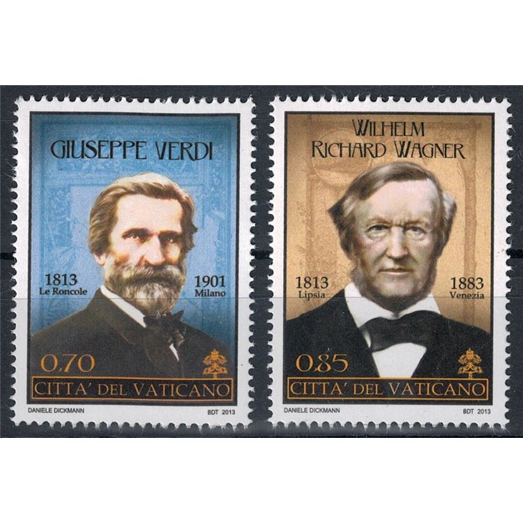 VATICAN 2013 Giuseppe Verdi and Richard Wagner 2v MNH**
