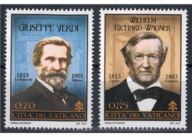 VATICAN 2013 Giuseppe Verdi and Richard Wagner 2v MNH**