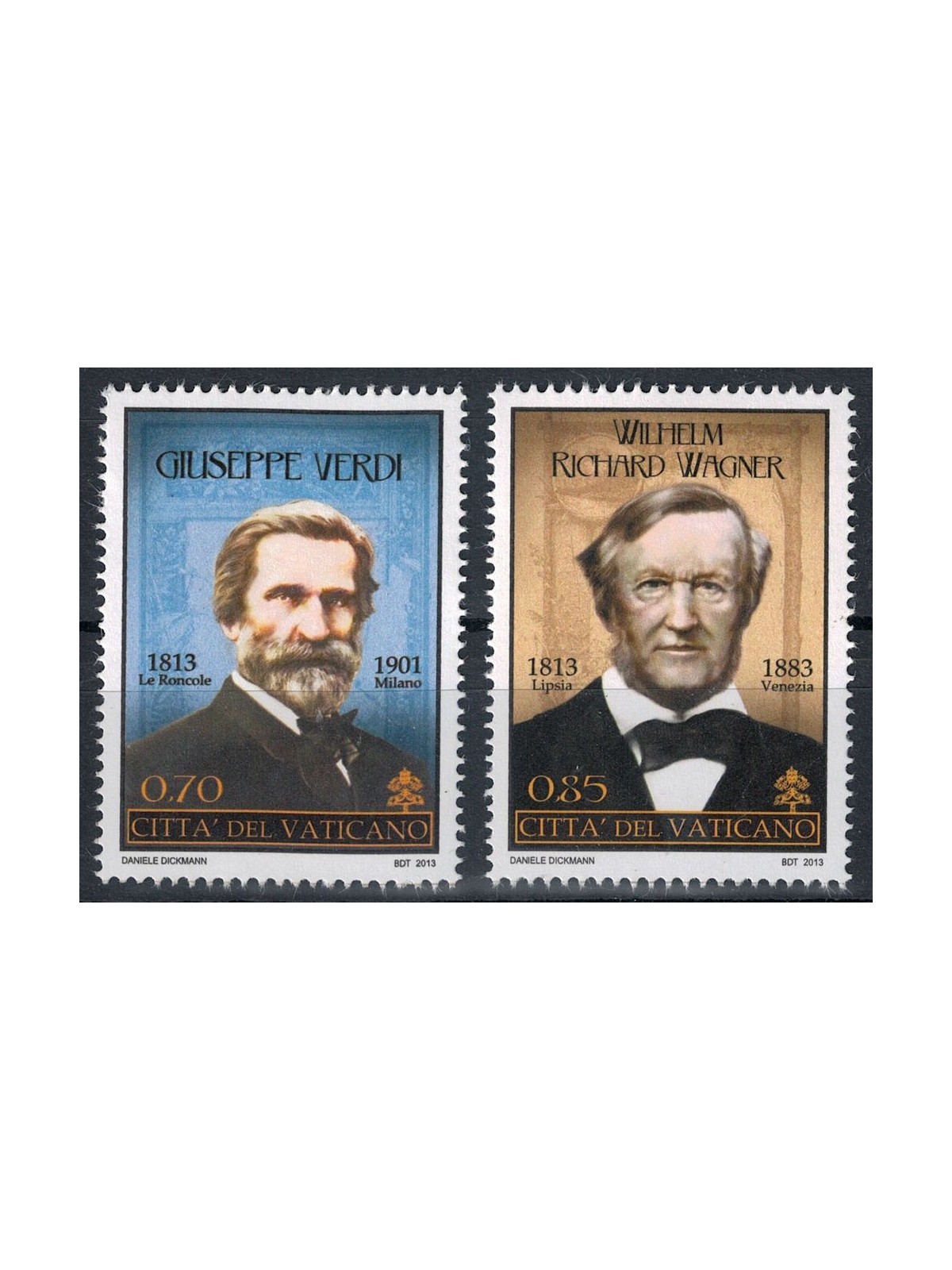 VATICANO 2013 Giuseppe Verdi e Richard Wagner 2v MNH**
